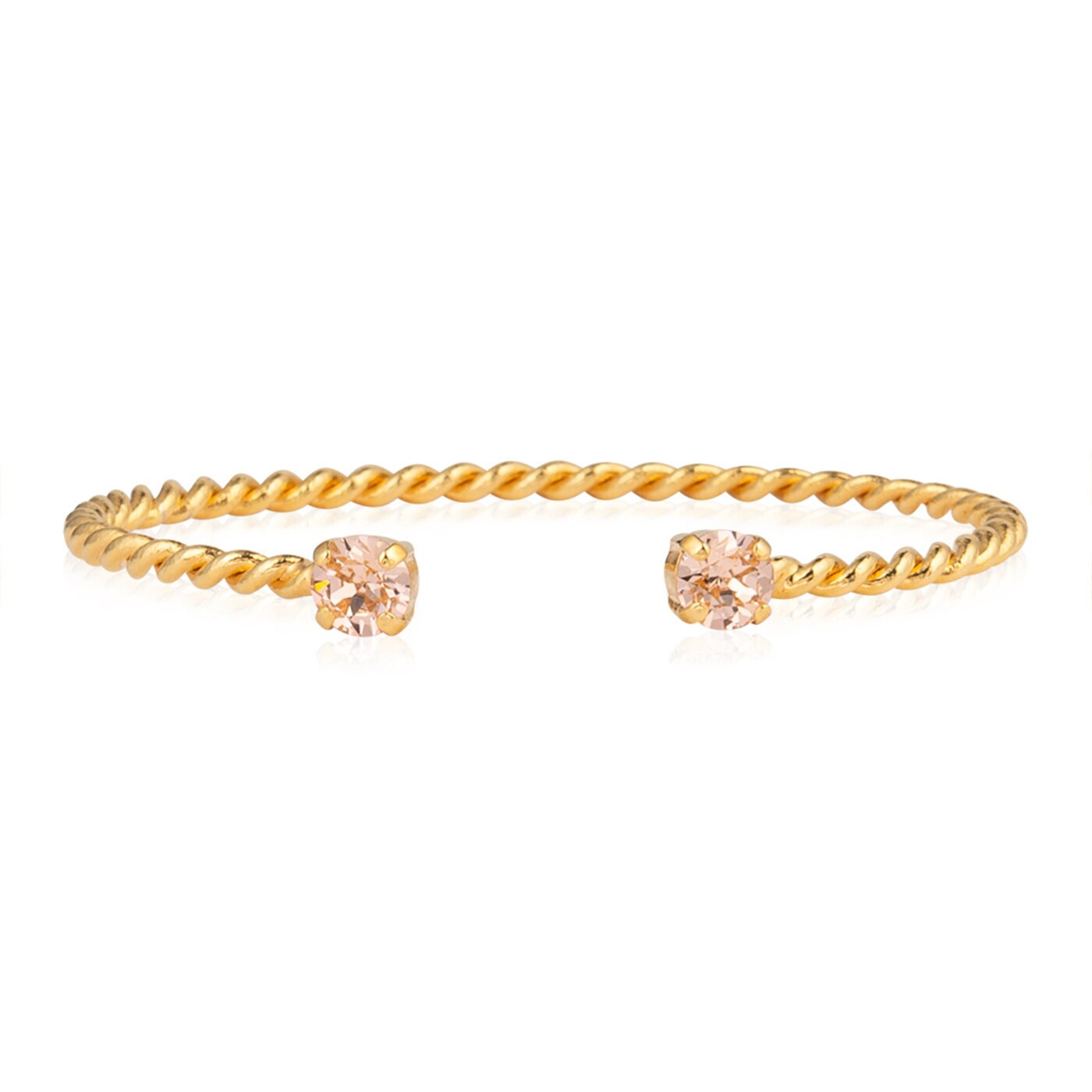 Mini Twisted Bracelet Gold / Light Peach