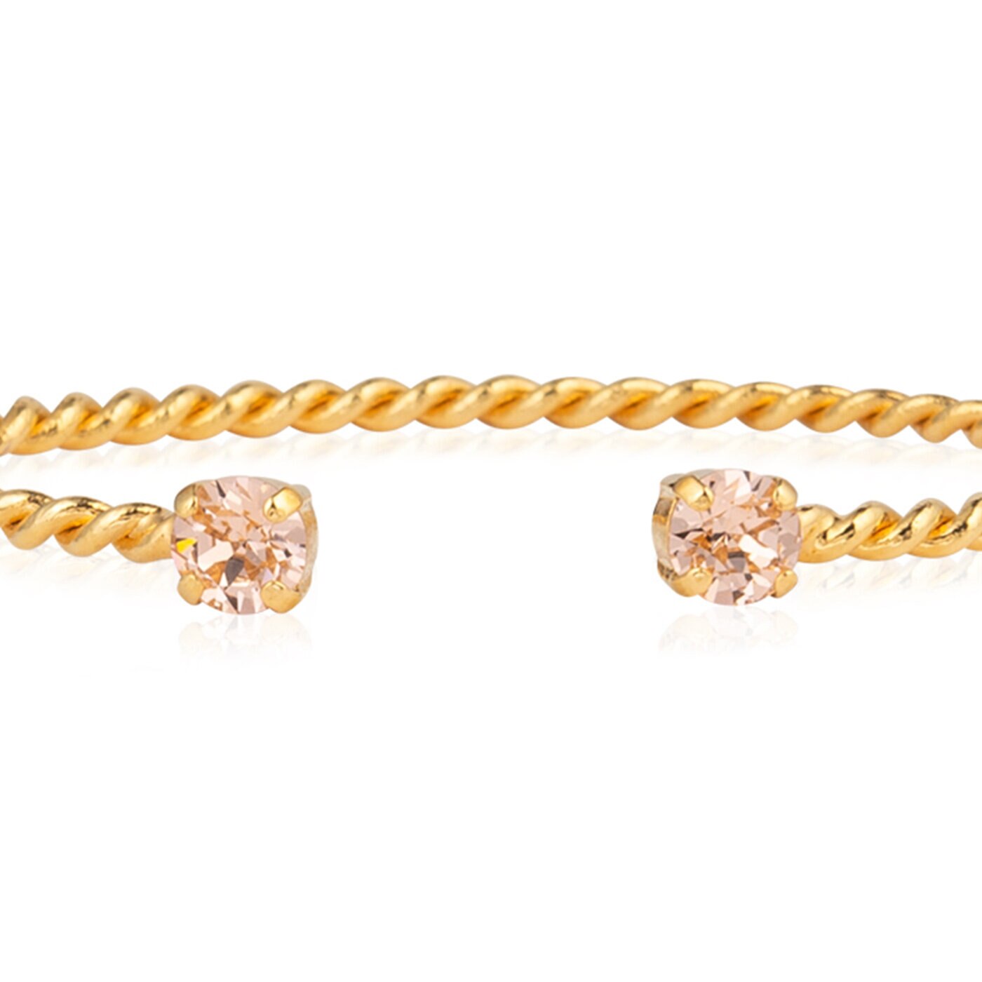 Mini Twisted Bracelet Gold / Light Peach
