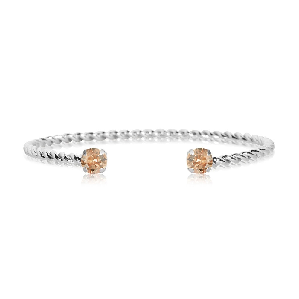 Mini Twisted Bracelet Rhodium Golden Shadow 