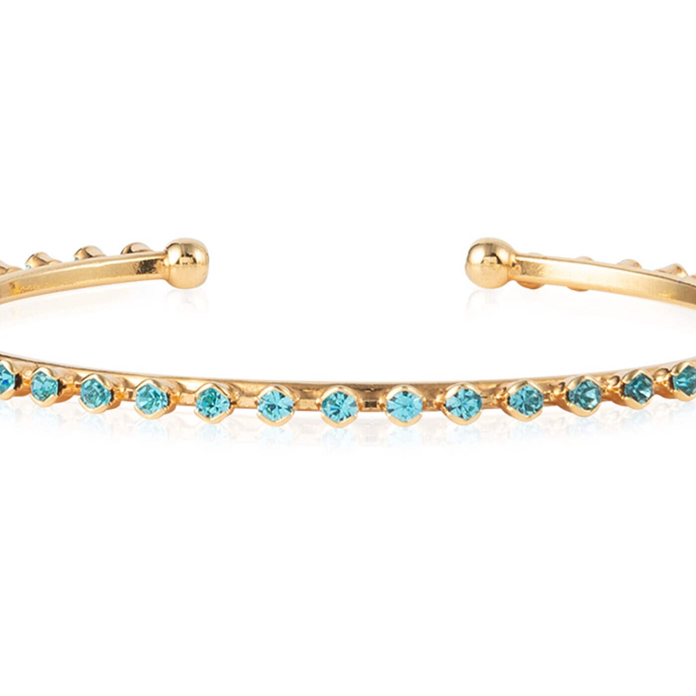 Miro Bangle Gold / Light Turquoise