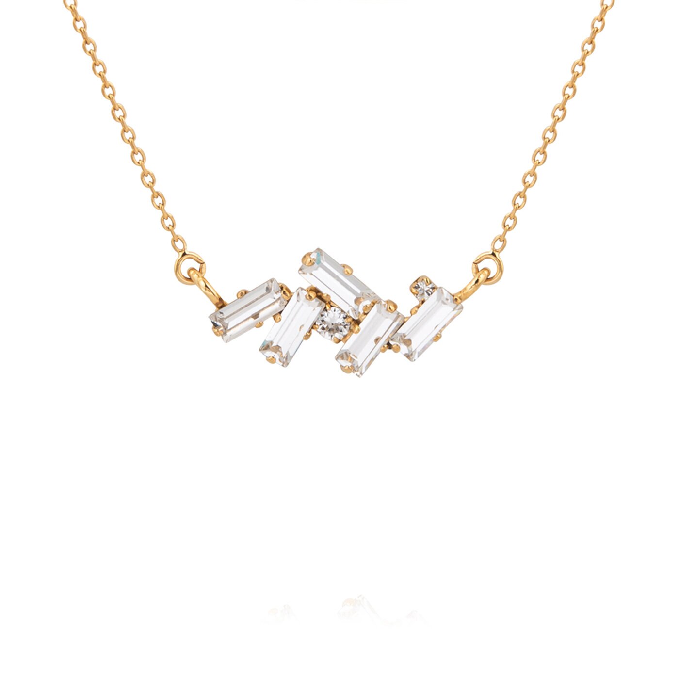 Nina Necklace Gold / Crystal