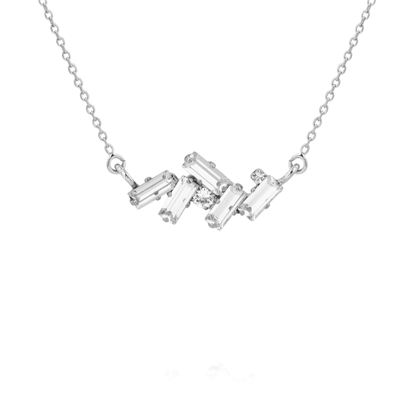 Nina Necklace Rhodium / Crystal