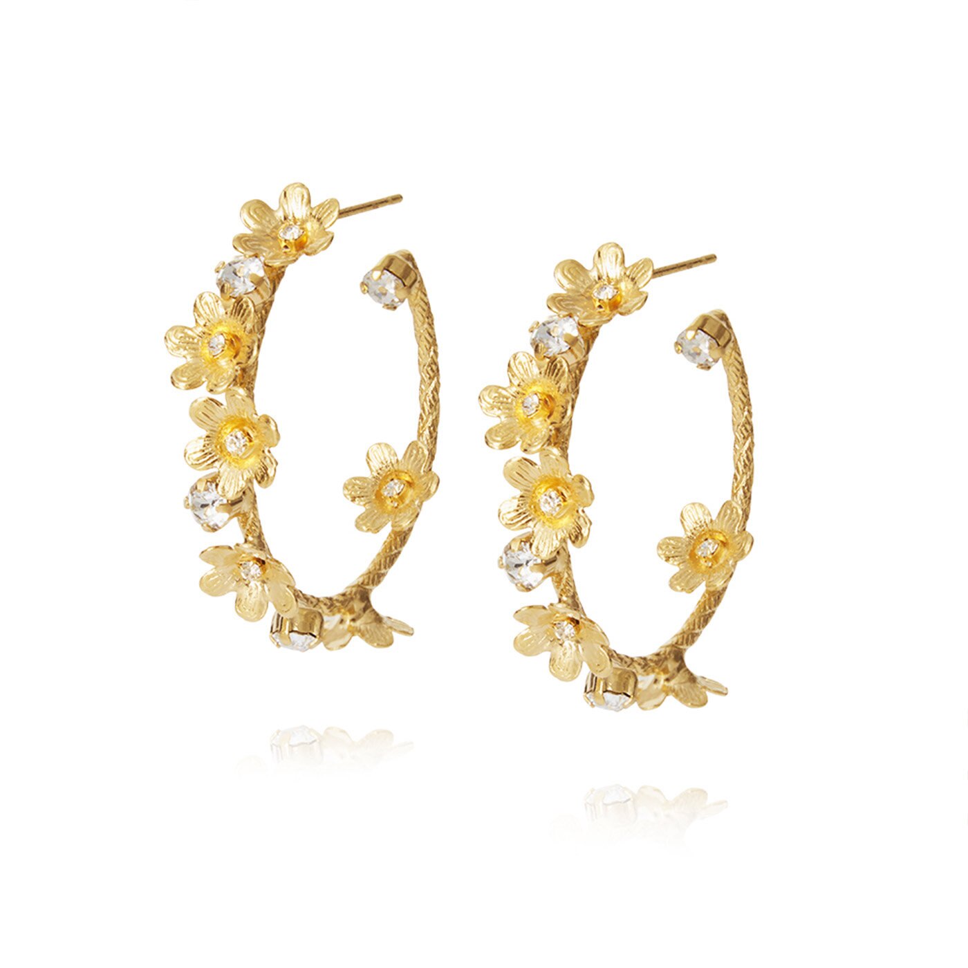 Laurel Earrings Gold / Crystal