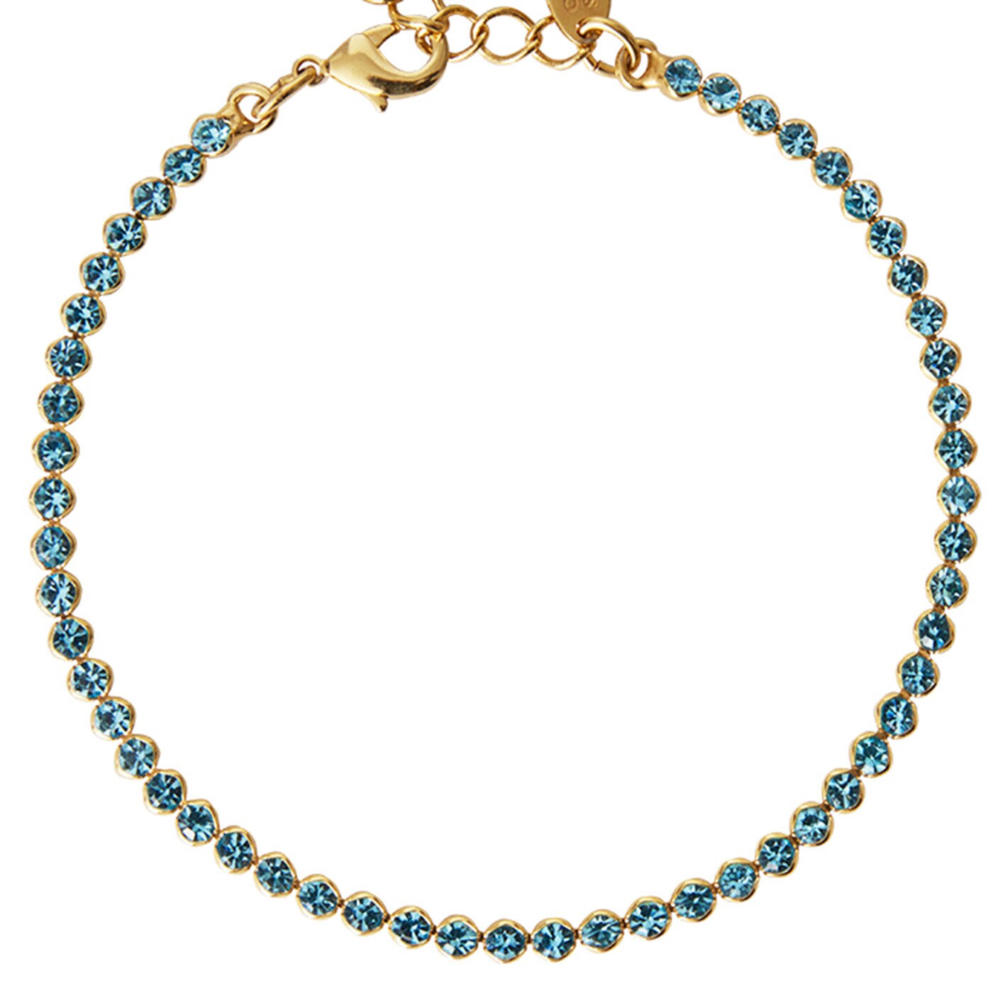 Siri Ankle Chain Gold / Light Turquoise