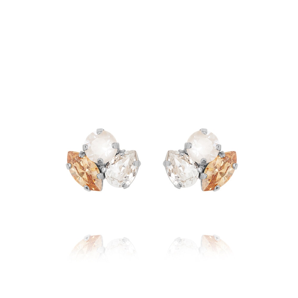 Ana Earrings Rhodium Golden Combo