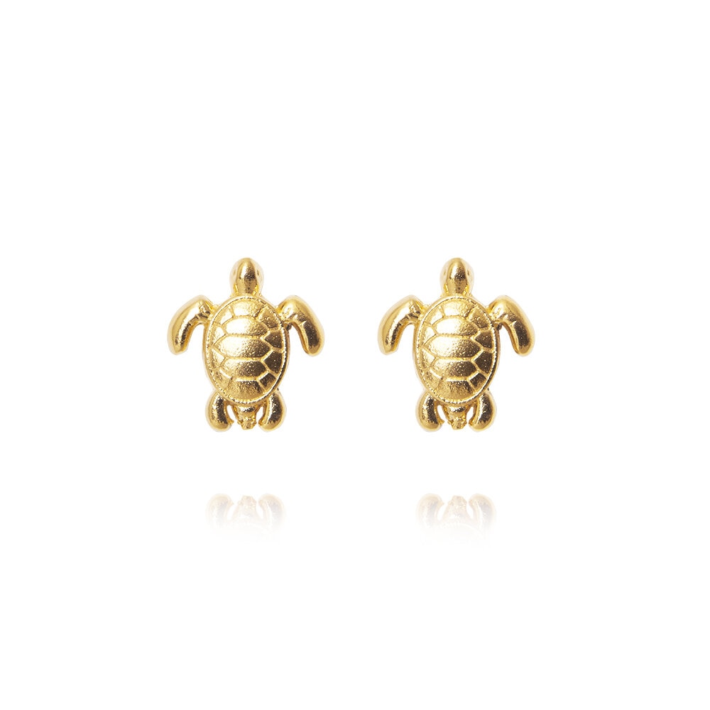Turtle Earrings Gold