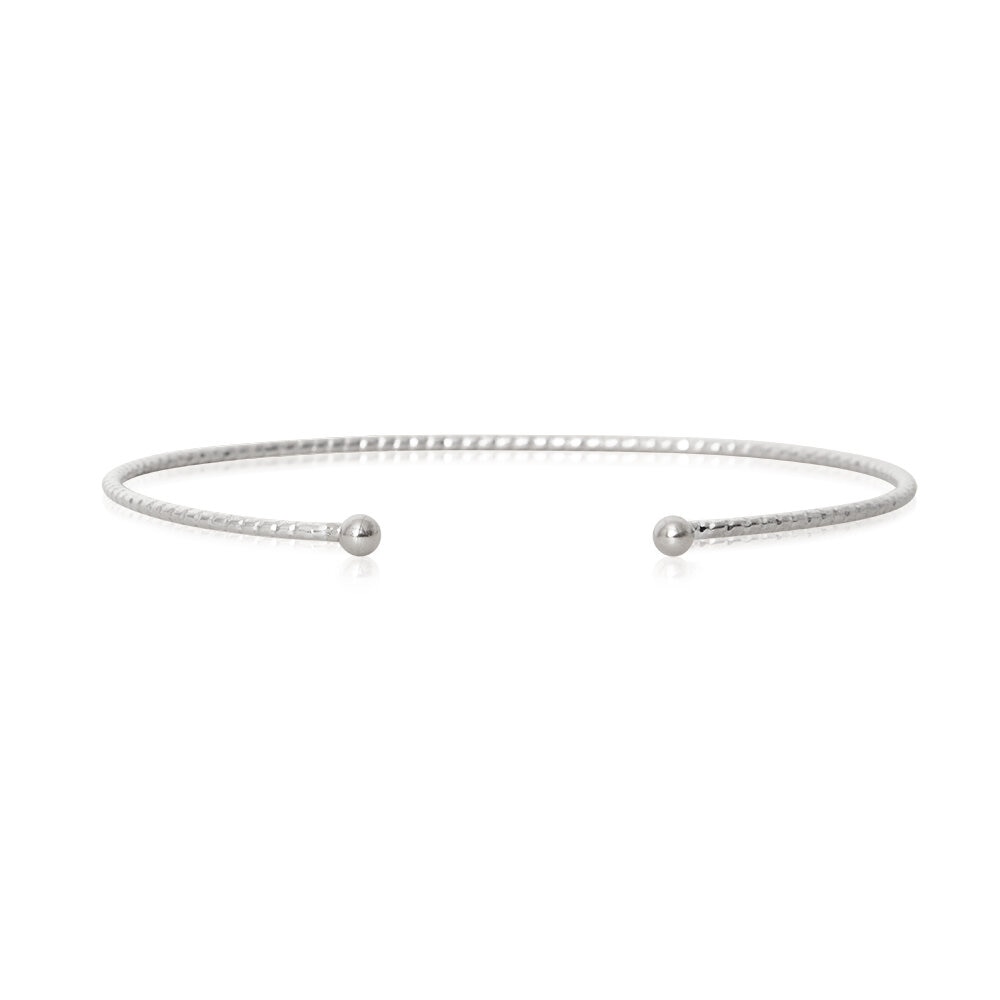 Evita Plain Bracelet Rhodium