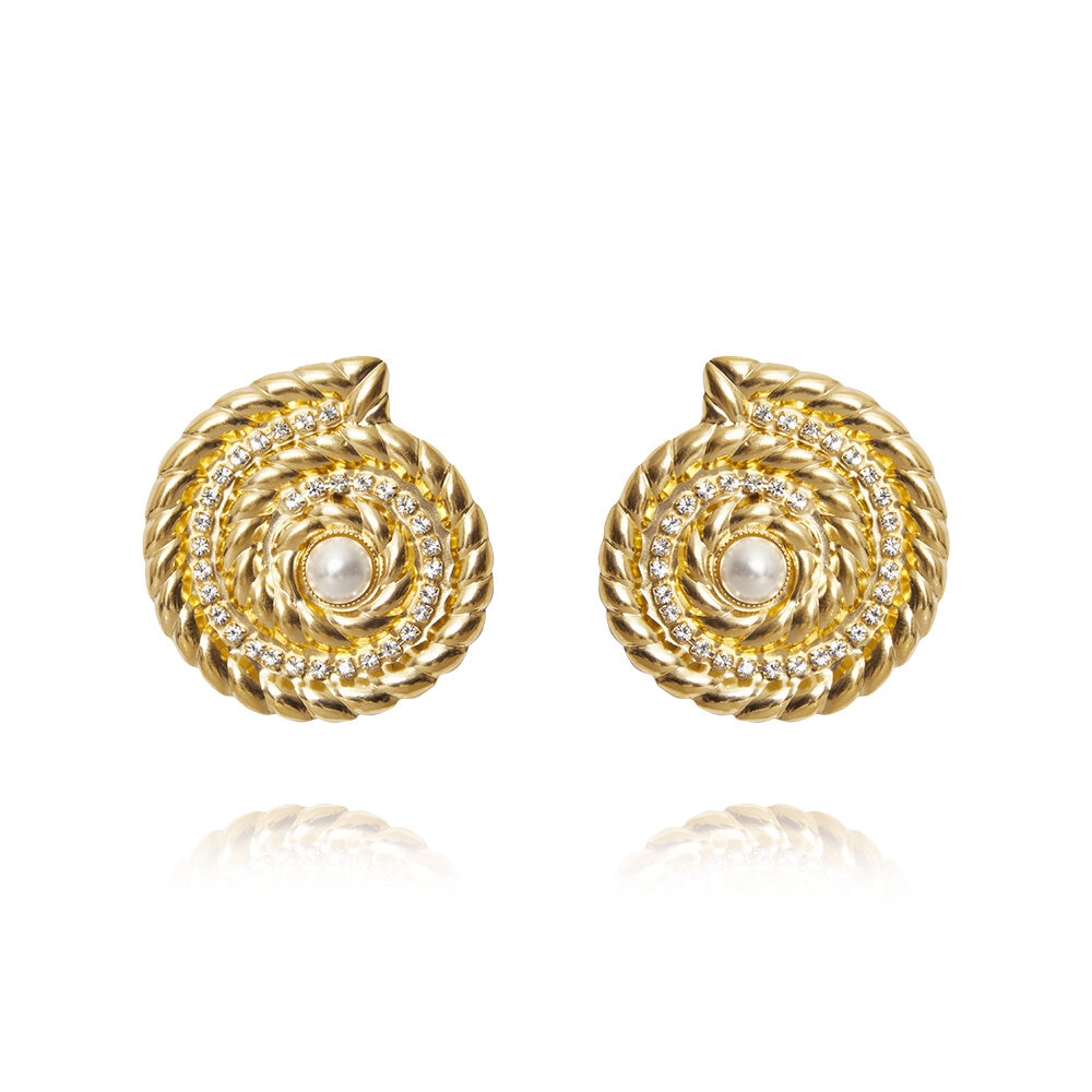 Ocean Pearl Earrings Gold