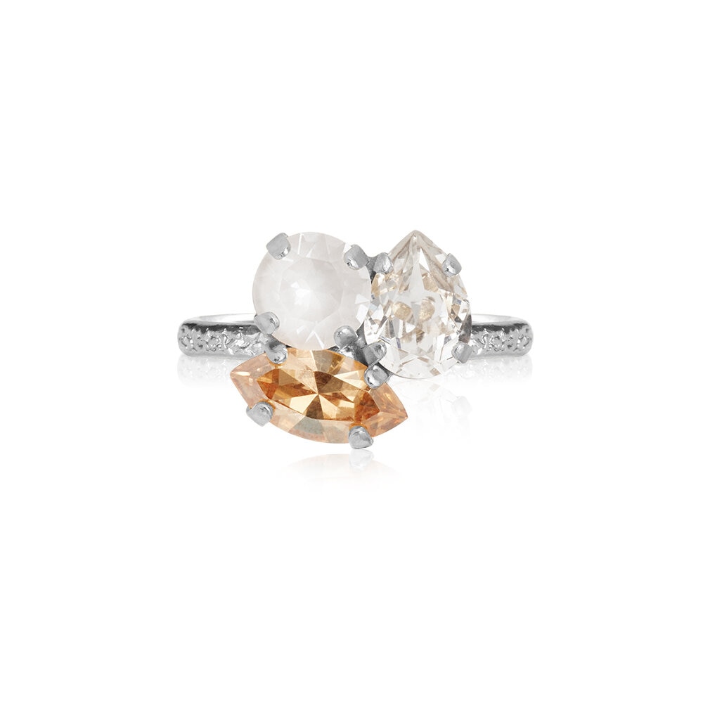 Ana Ring Rhodium Golden Combo 