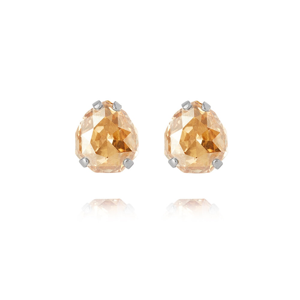 Carlotta Earrings Rhodium Golden Shadow 