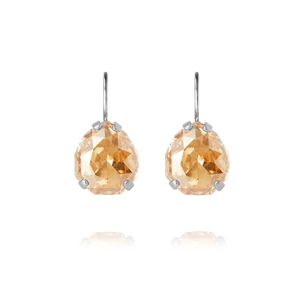 Carlotta Clasp Earrings Rhodium Golden Shadow