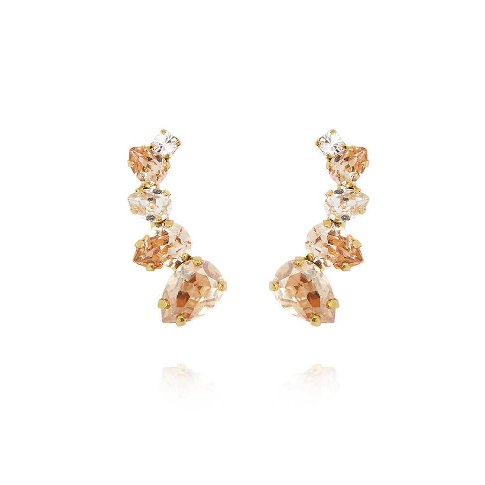 Julie Earrings Gold Golden Combo