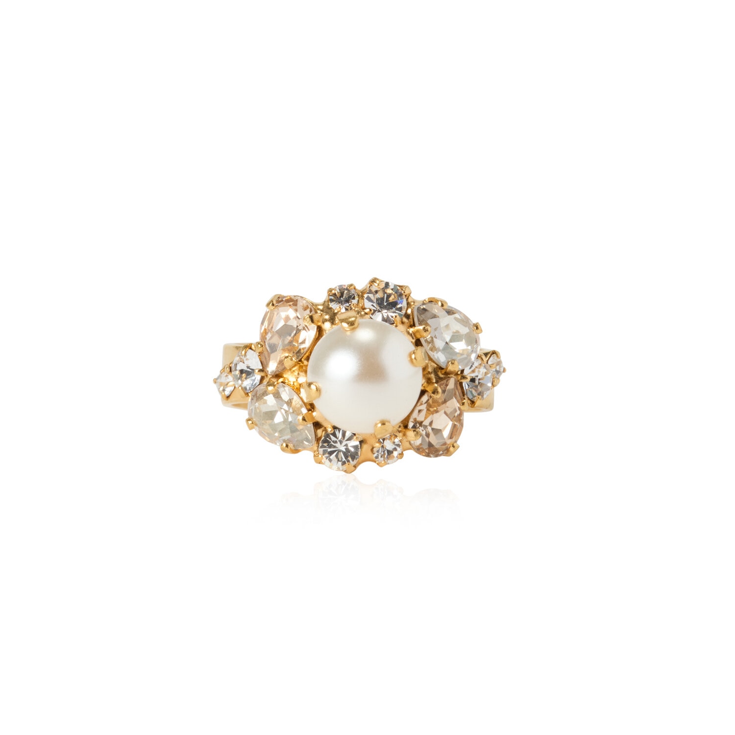 Molly Ring / Pearl + Crystal