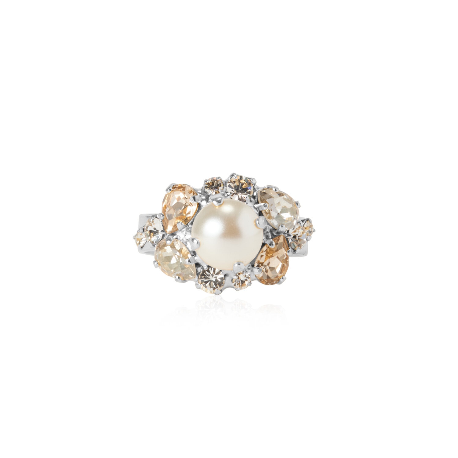 Molly Ring / Pearl + Crystal