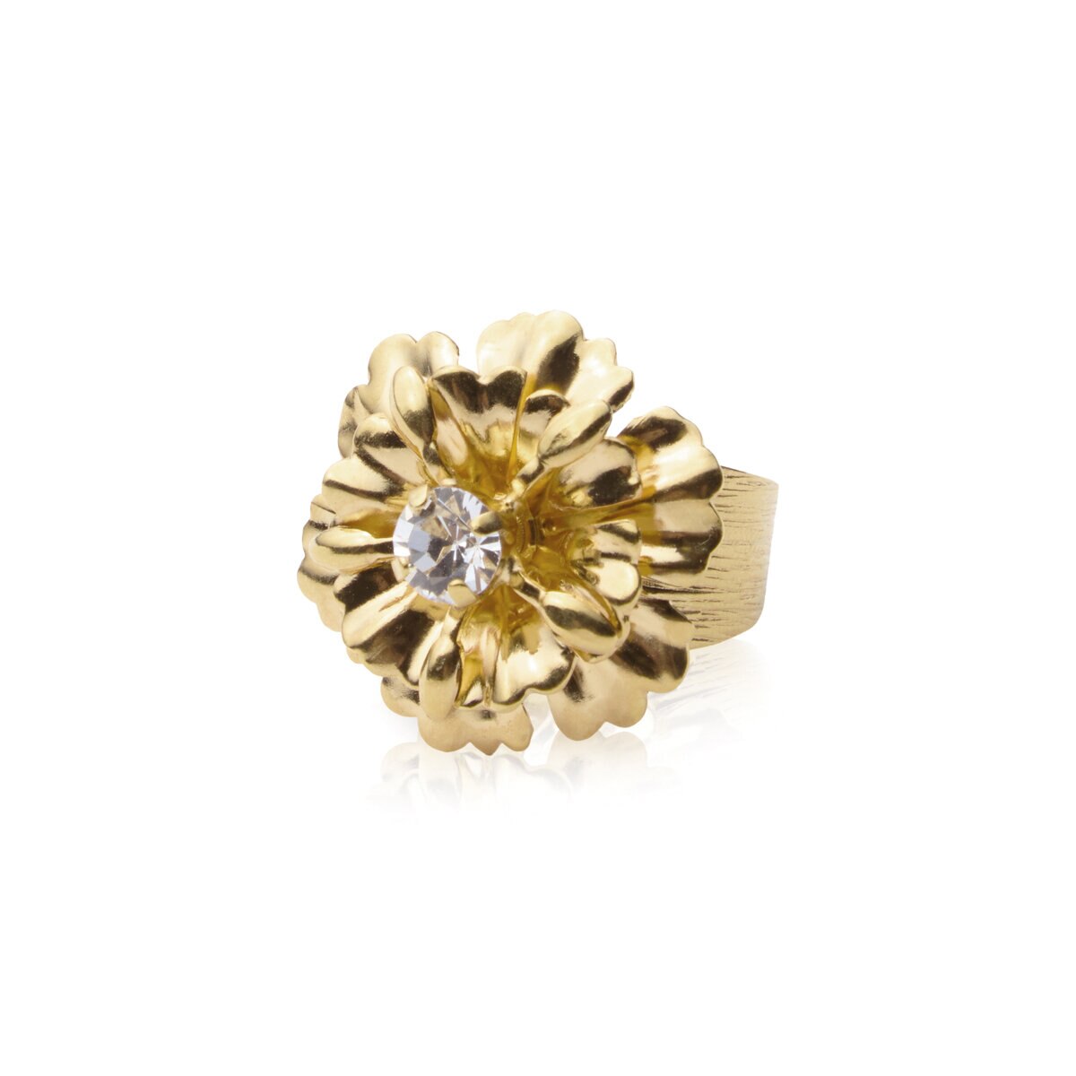 Blossom Ring Gold / Crystal