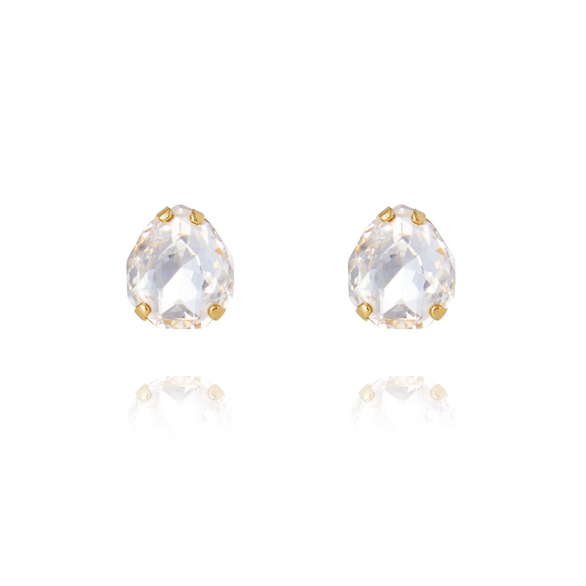 Mini Carlotta Earrings Gold Crystal