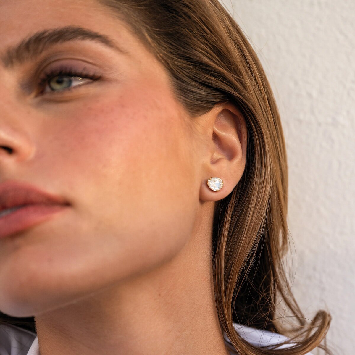 Mini Carlotta Earrings Gold Crystal