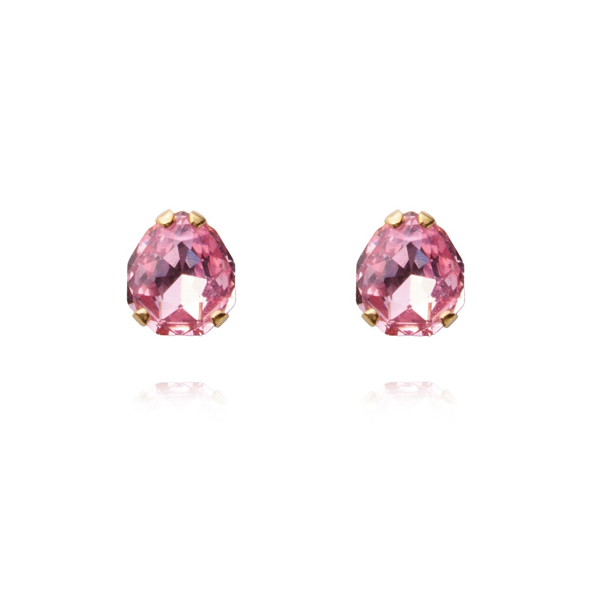 Mini Carlotta Earrings Gold Light Rose
