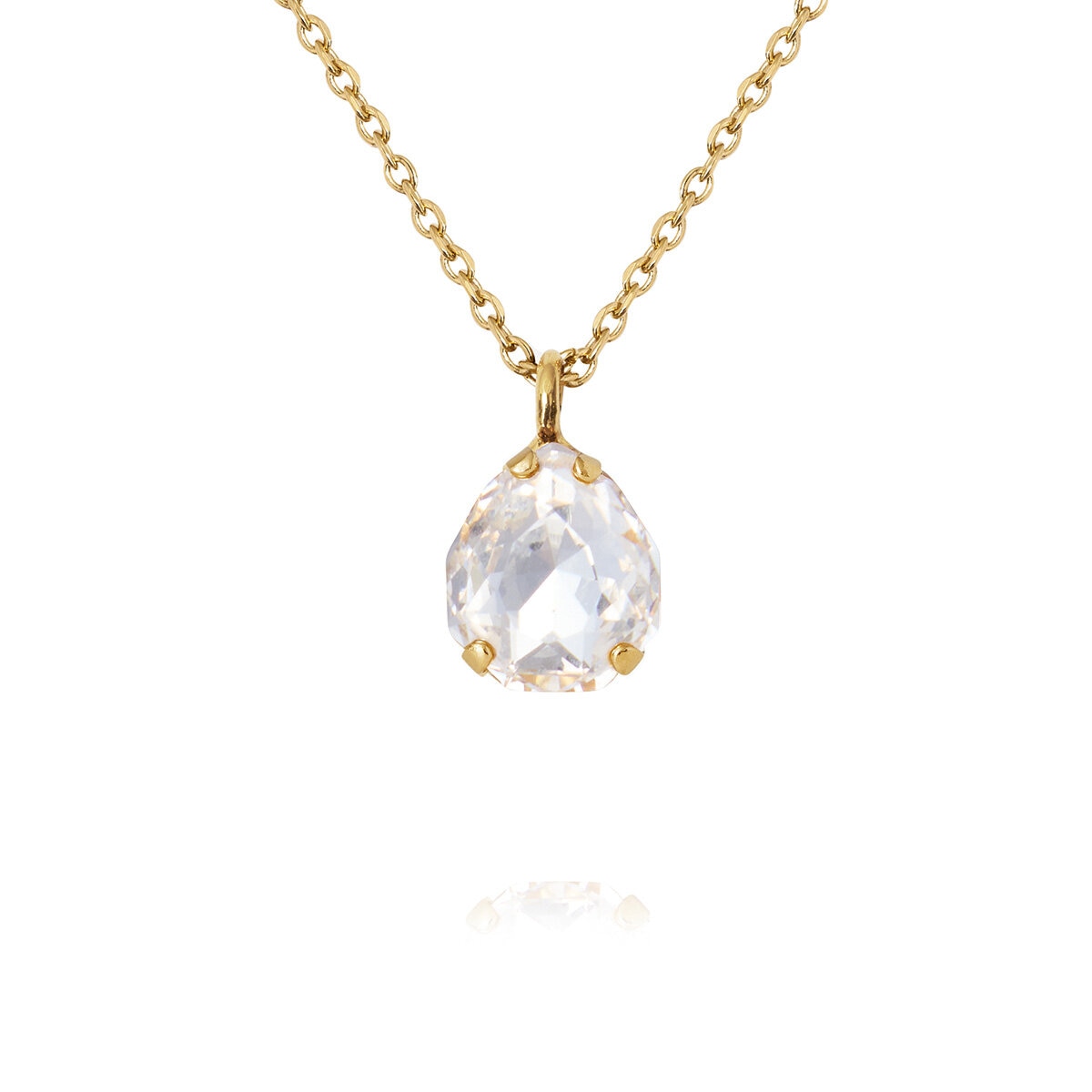 Mini Carlotta Necklace Gold Crystal