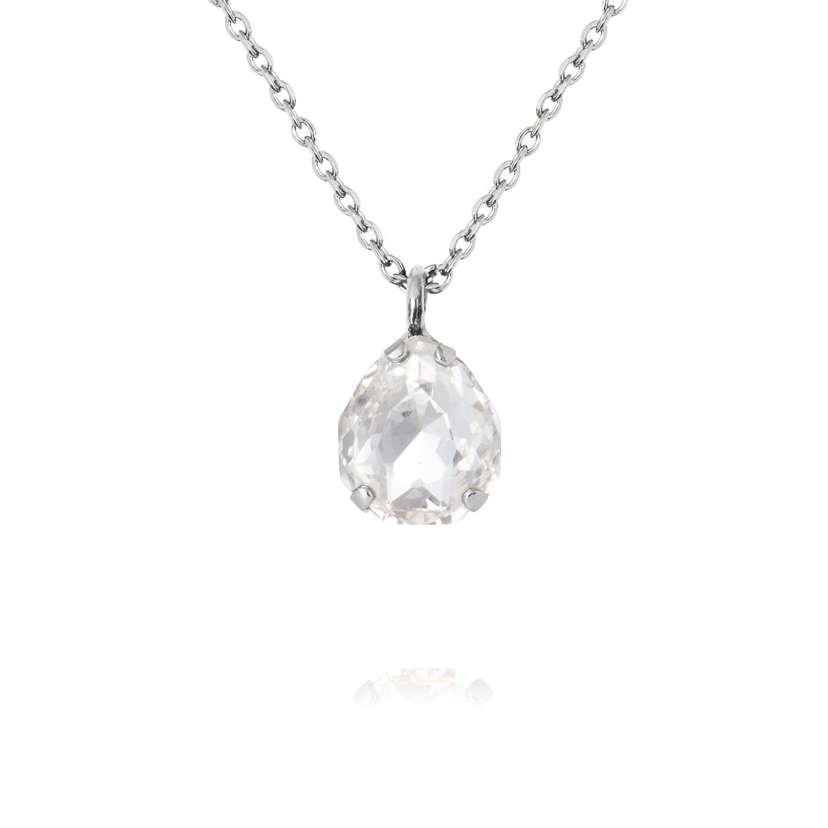 Mini Carlotta Necklace Rhodium Crystal