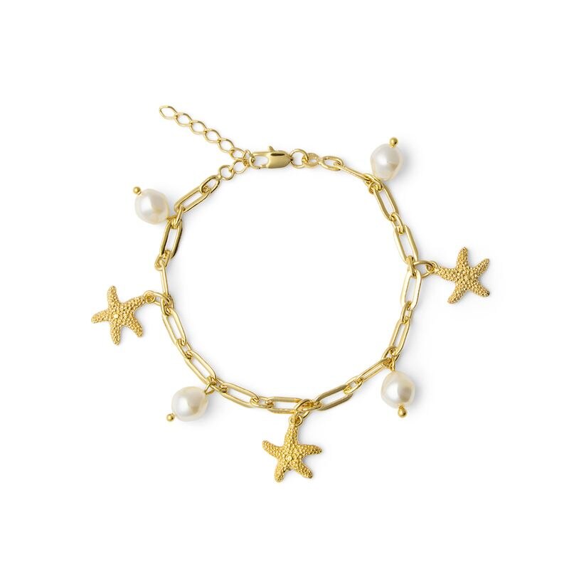 Sea Star Chain Bracelet Gold / Pearl