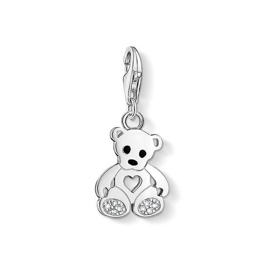 Charm-hängsmycke teddybjörn med hjärta