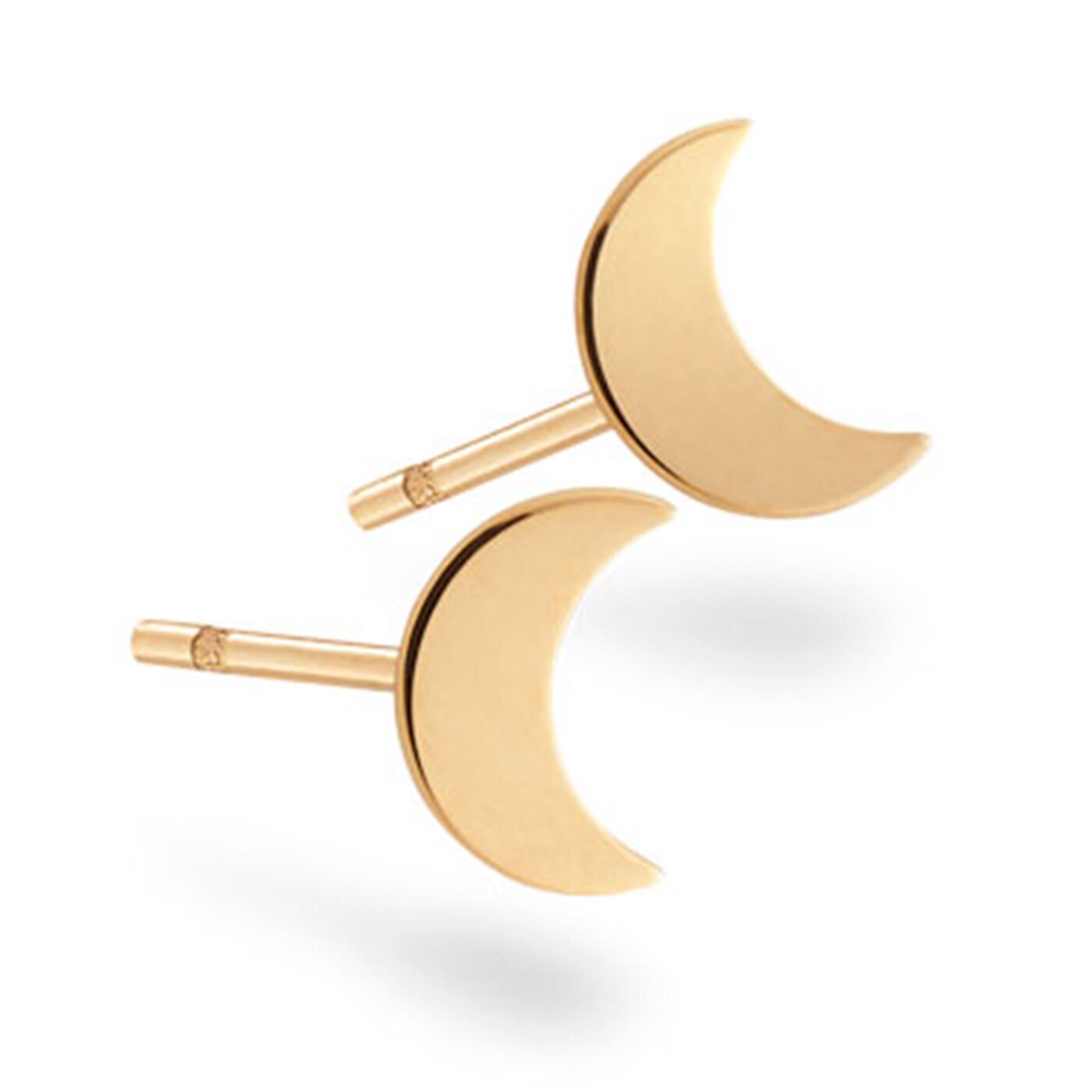 Mini half moon earrings 18K         