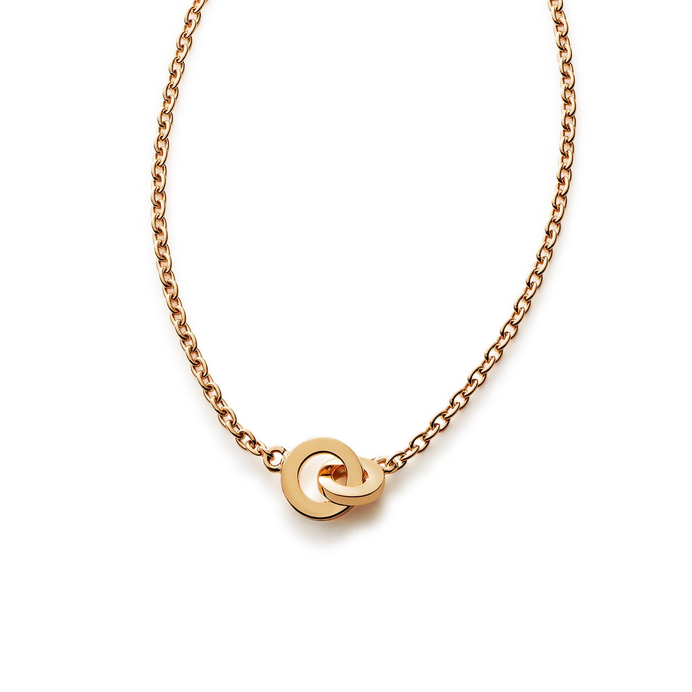 Two circles mini 18K halsband