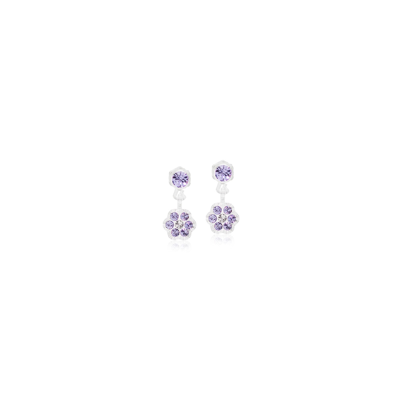 Pendant Daisy Örhängen Violet/crystal