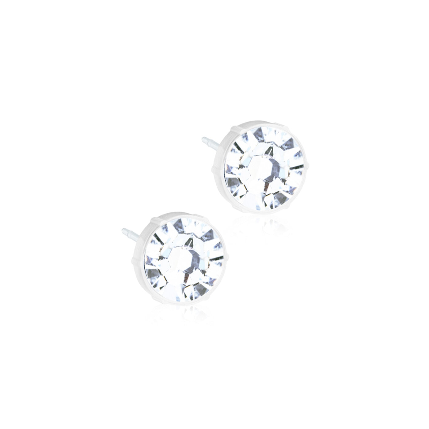 Bezel Örhängen 8 mm Crystal