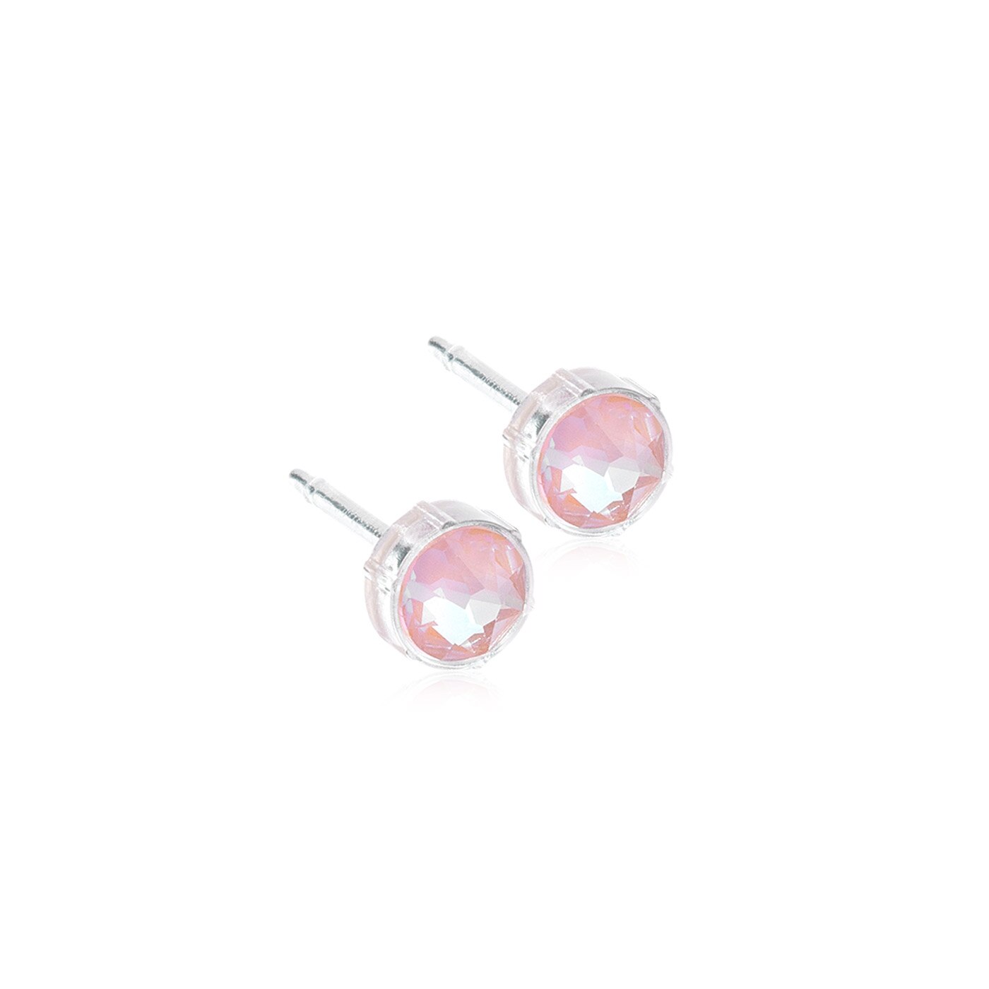 Bezel Örhängen 6 mm Dusty pink