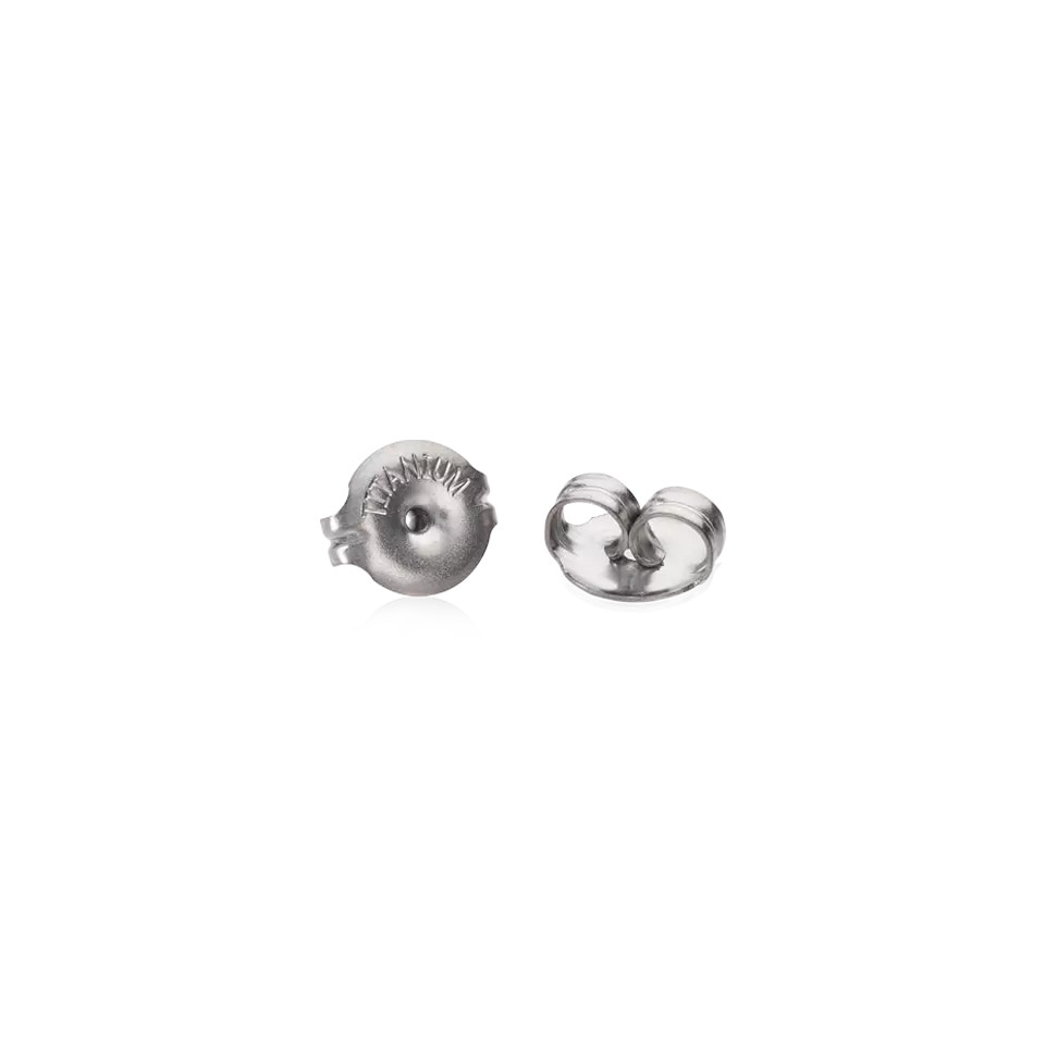 Skin friendly earring backs for titanium earrings