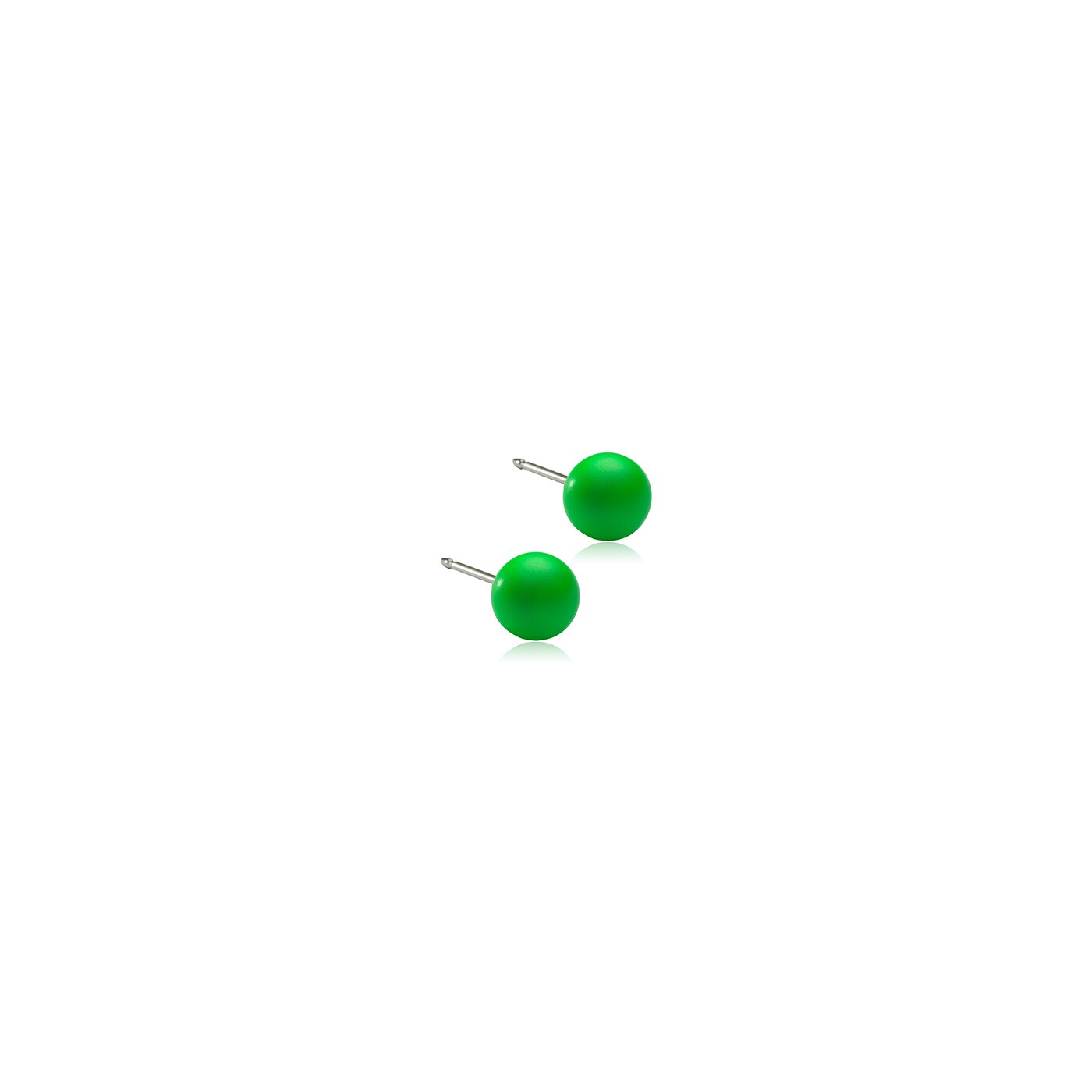 Pearl Örhängen 6 mm Electric green