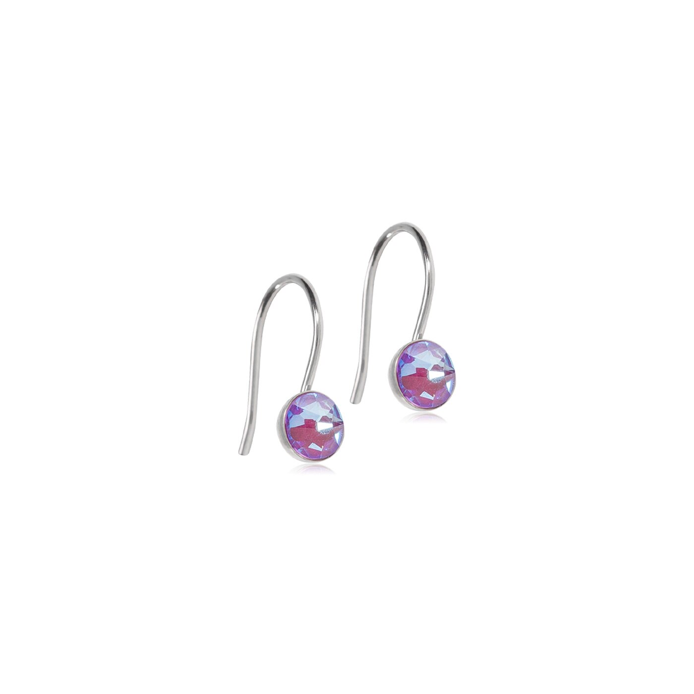 Pendant Bezel Örhängen Shiny violet