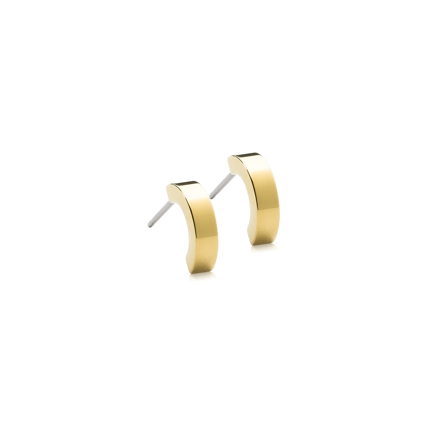 Pendant Plain Curved Örhängen 10 mm