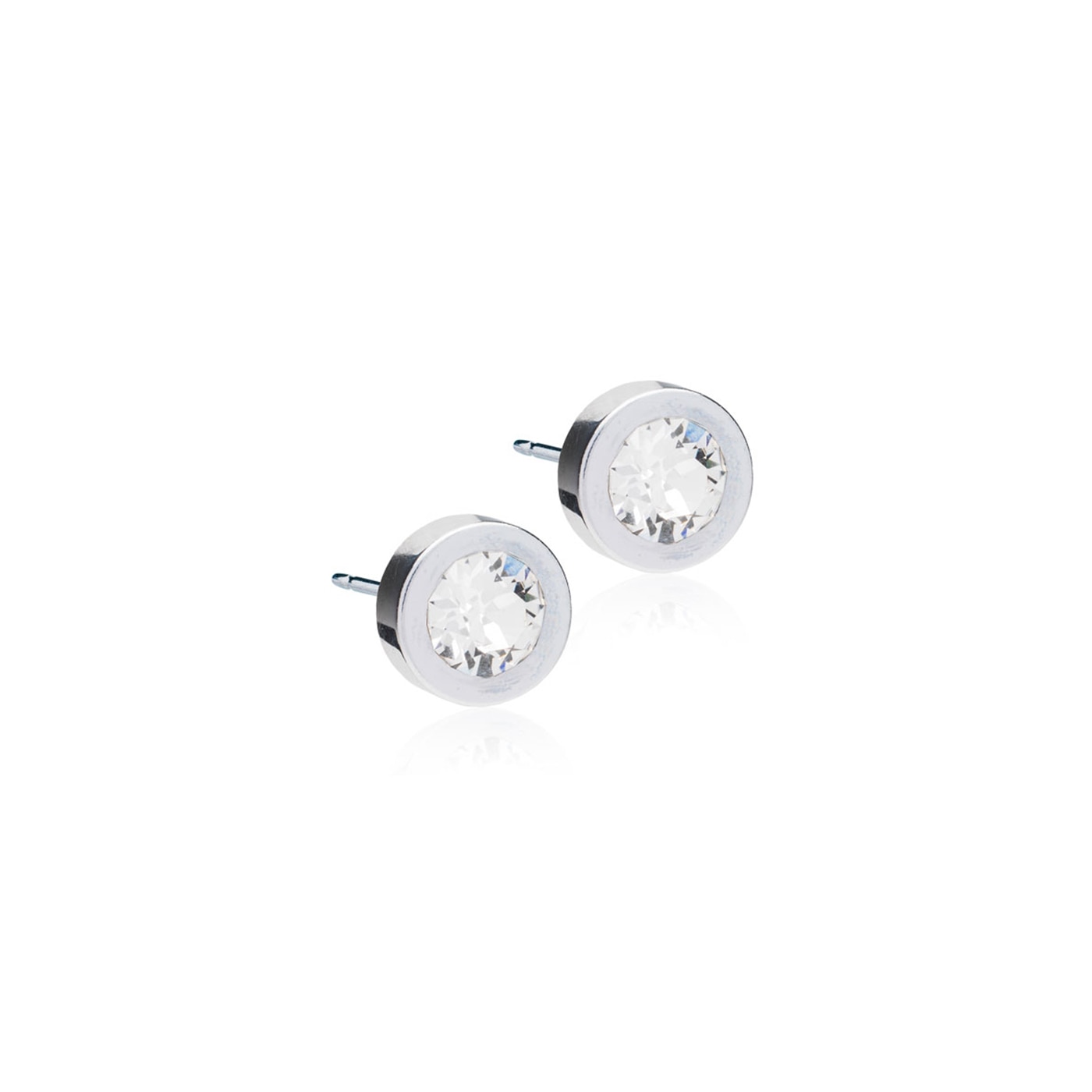 Grand Bezel Örhängen 8 mm Crystal