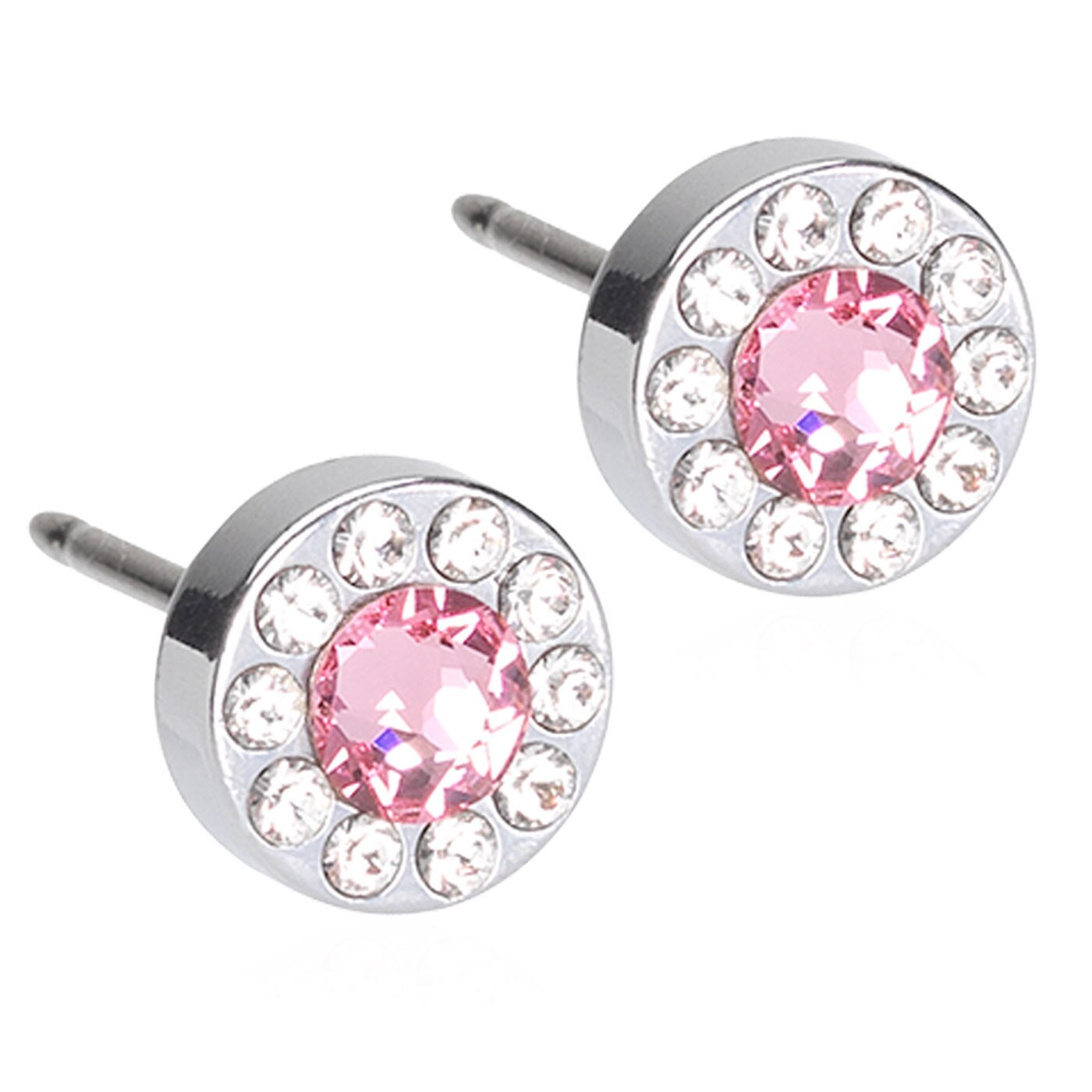 ST Brilliance Halo 6 mm, Crystal/light rose