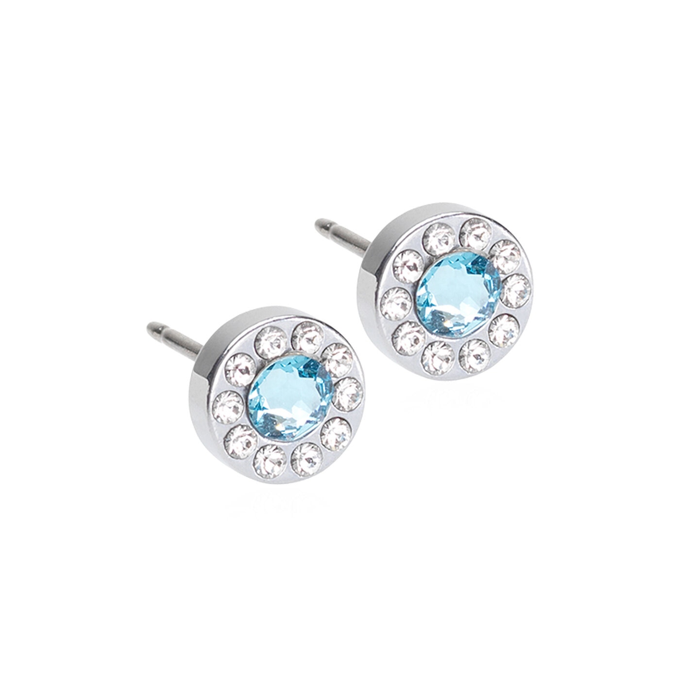 ST Brilliance Halo 6 mm, Crystal/aquamarine