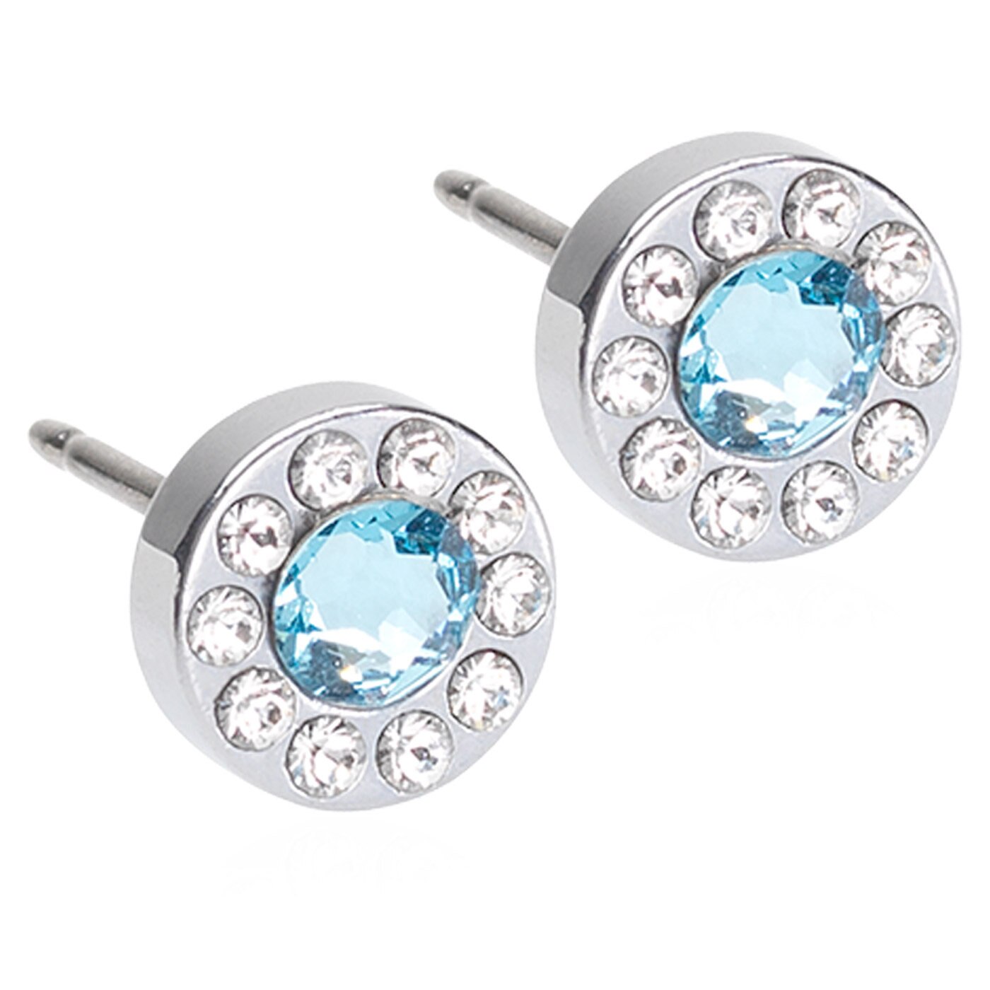 ST Brilliance Halo 6 mm, Crystal/aquamarine