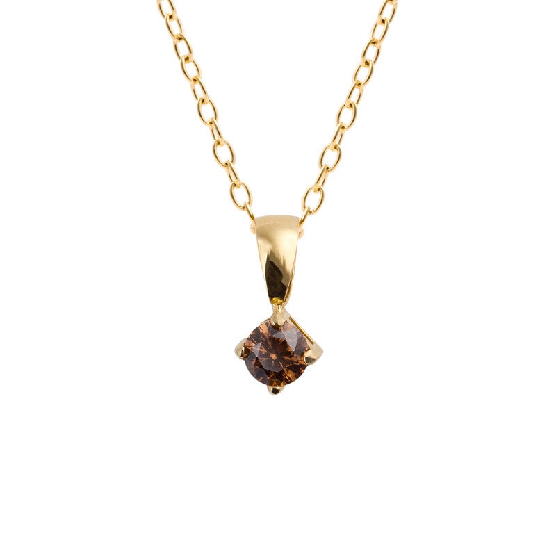 Jolie Gold Necklace - Coffee