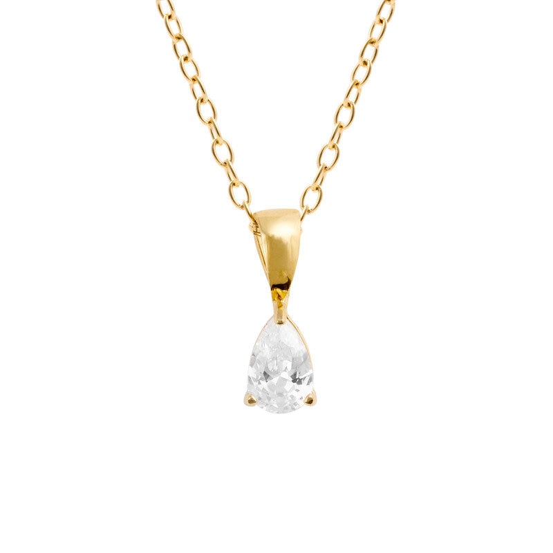 Belle Gold Necklace - White