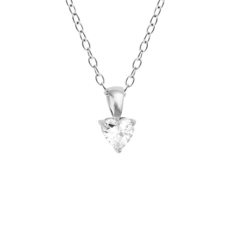 Bonne Silver Necklace - white
