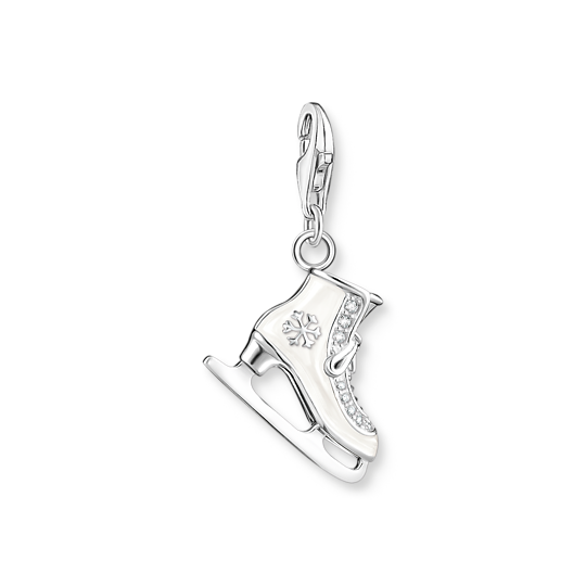 Charm-hängsmycke skate silver