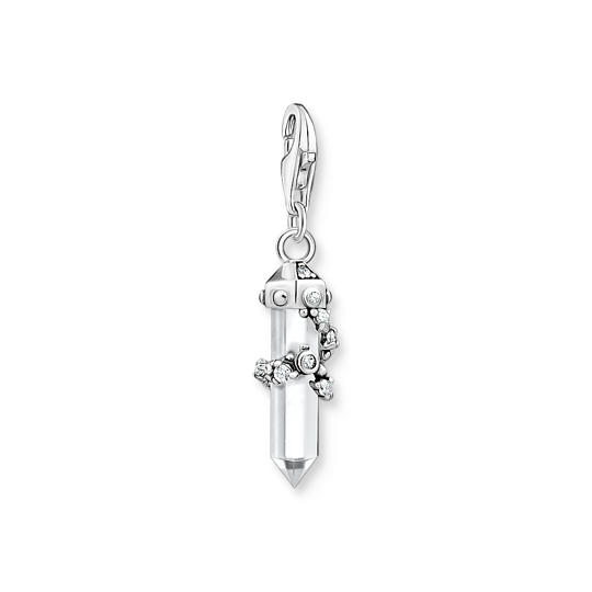 Charm-hängsmycke mjölkkvarts silver