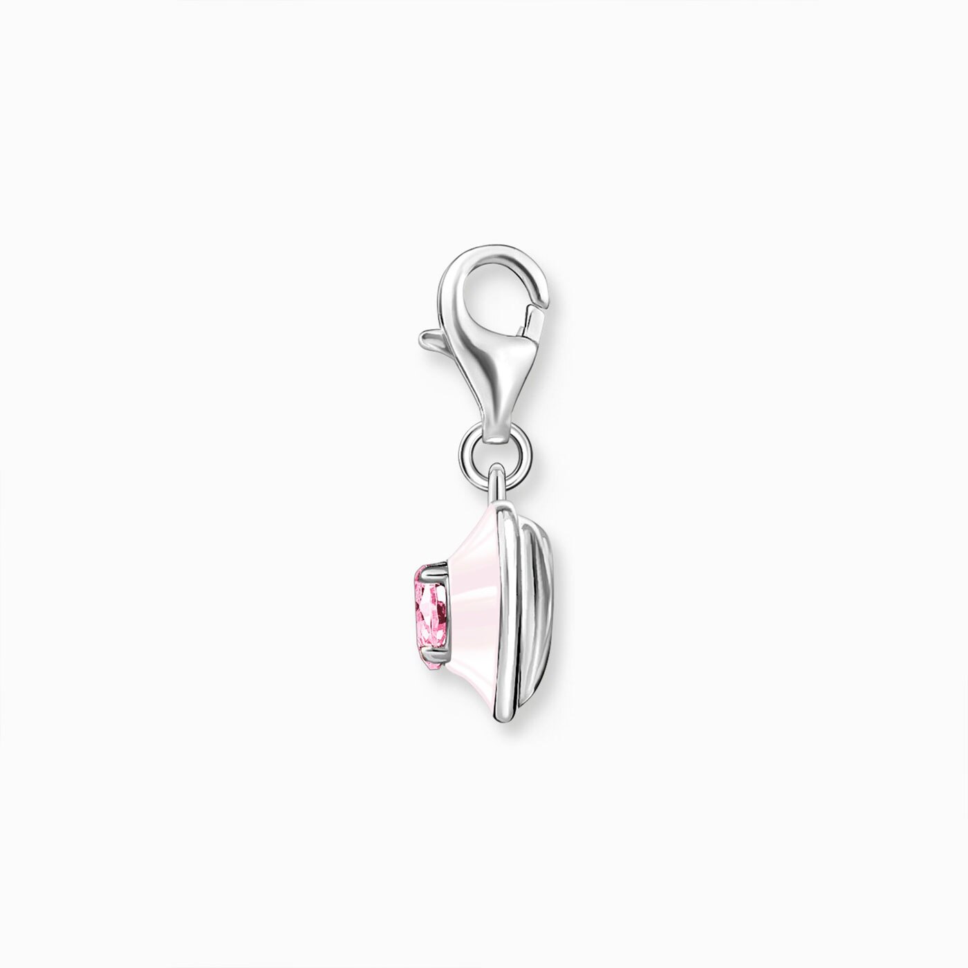 Charm-hängsmycke hjärta med rosa sten