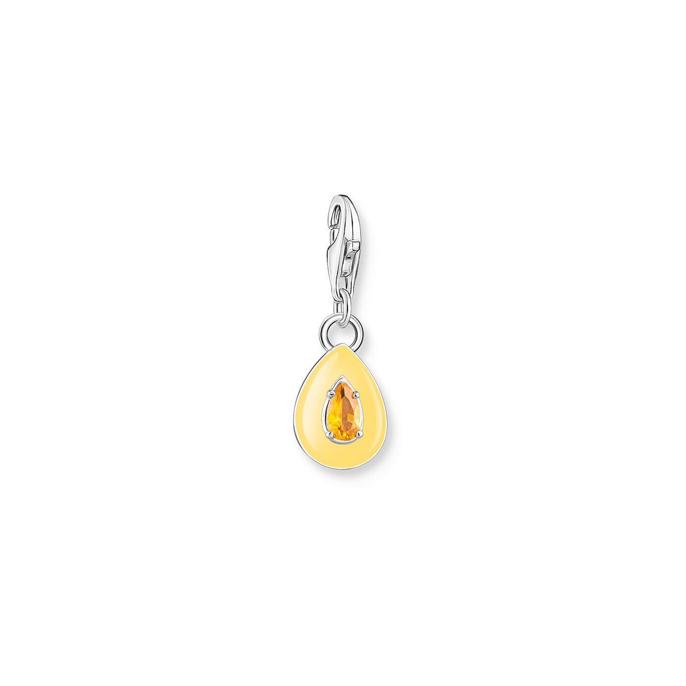 Charm-hängsmycke orange droppe