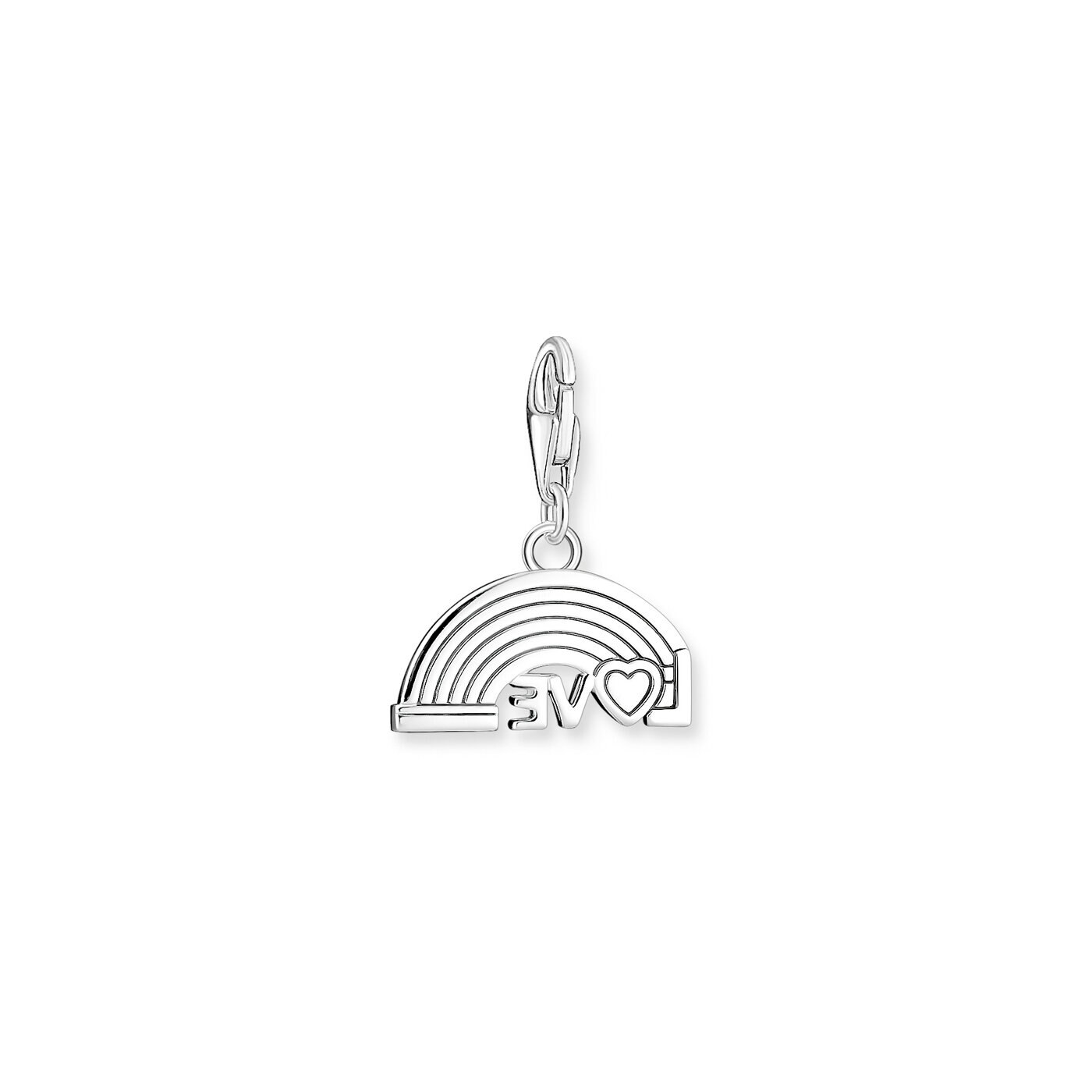 Charm-hängsmycke regnbåge silver
