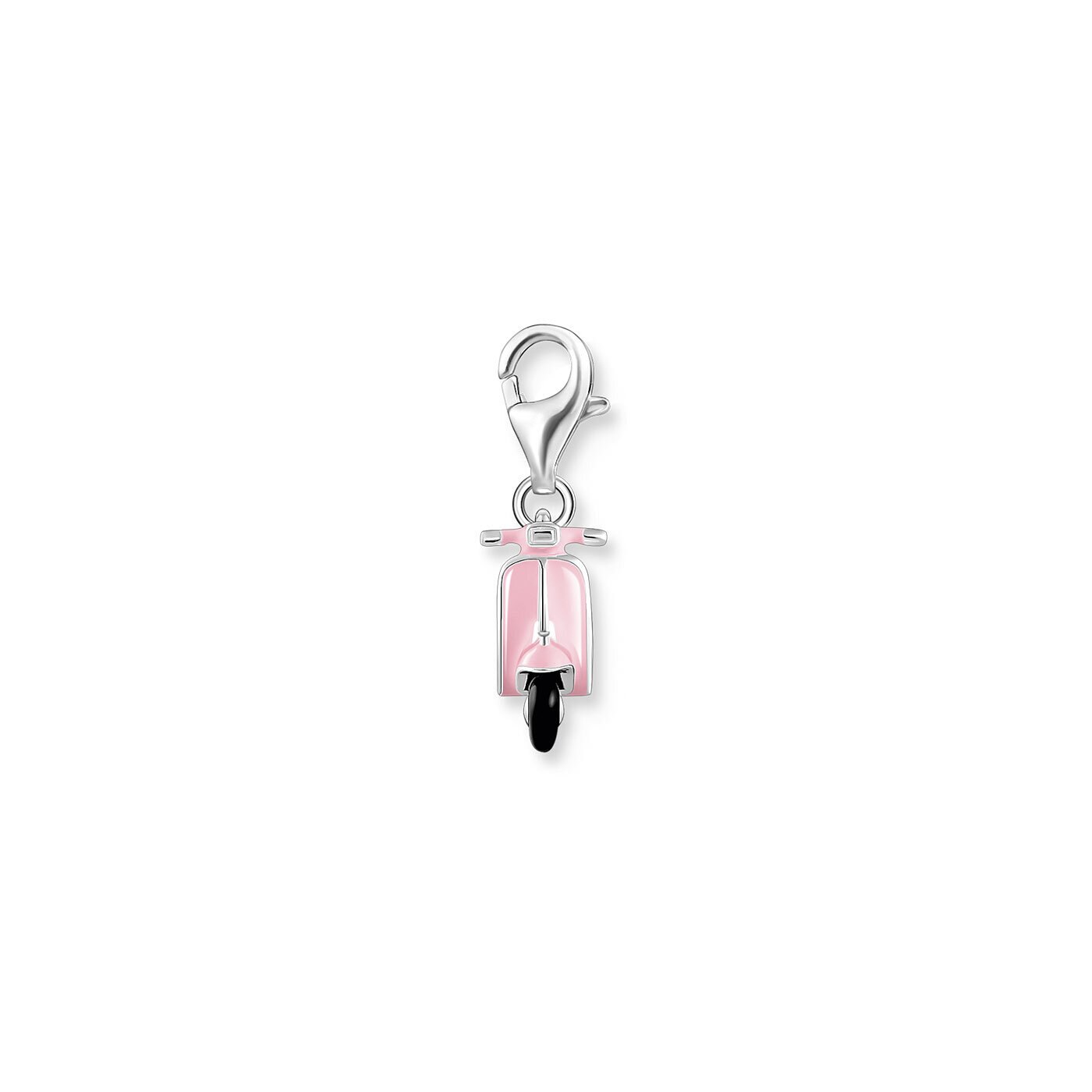 Charm-hängsmycke rosa skoter silver