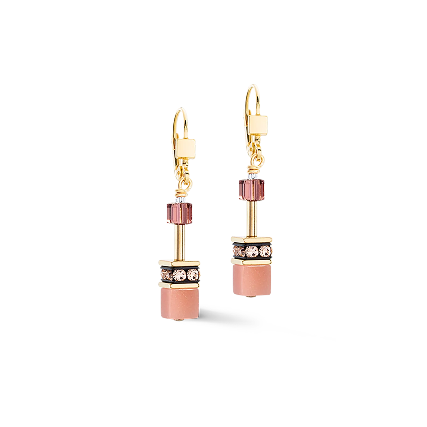GeoCUBE Iconic earrings gold Blush
