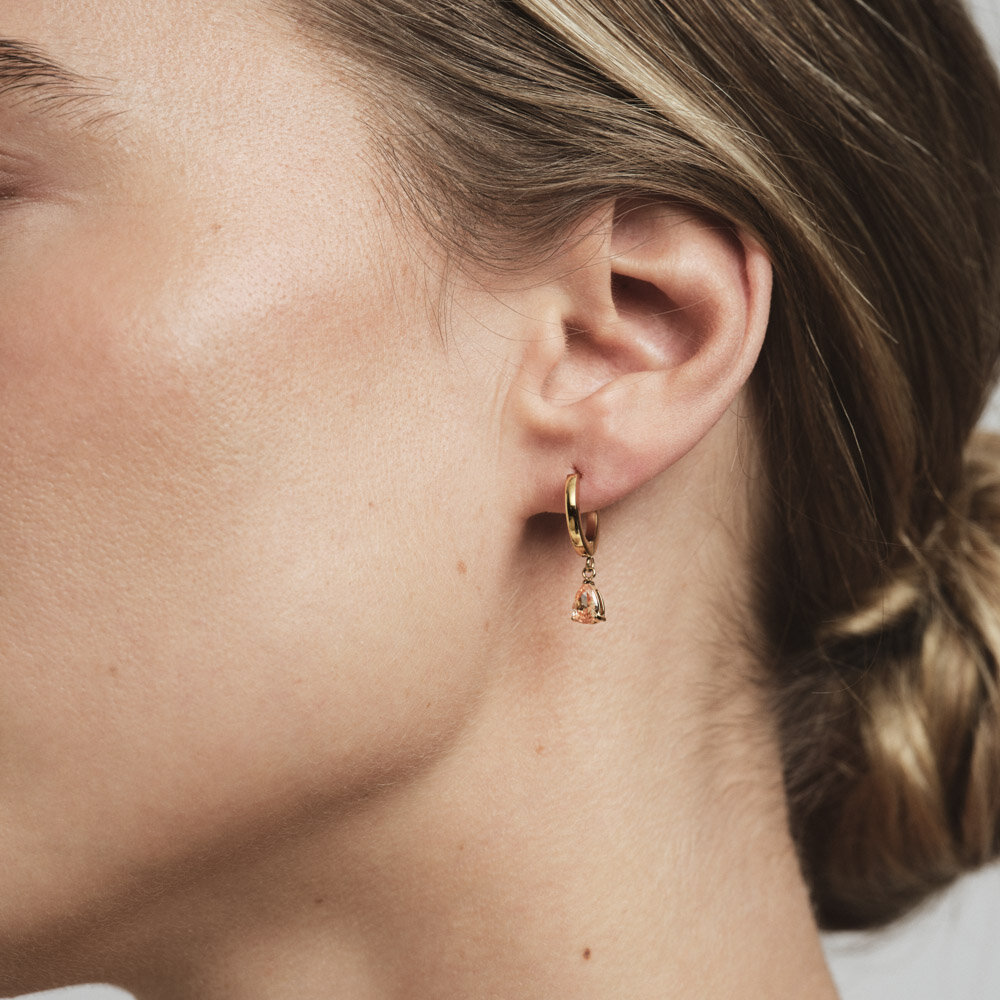 Belle Gold Hoops - Champagne